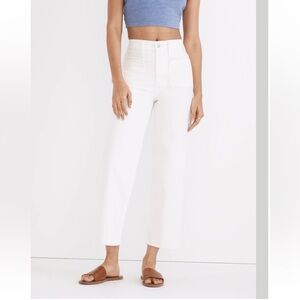 The Perfect Vintage Wide-Leg Jean in Tile White: Patch Pocket Edition